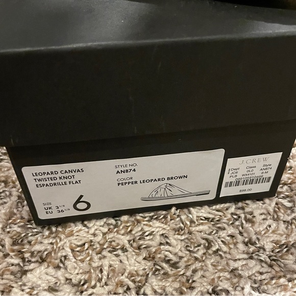 BNIB ✨ J.Crew Twisted Knot Espadrille Sandals in Leopard Canvas - Picture 4 of 4